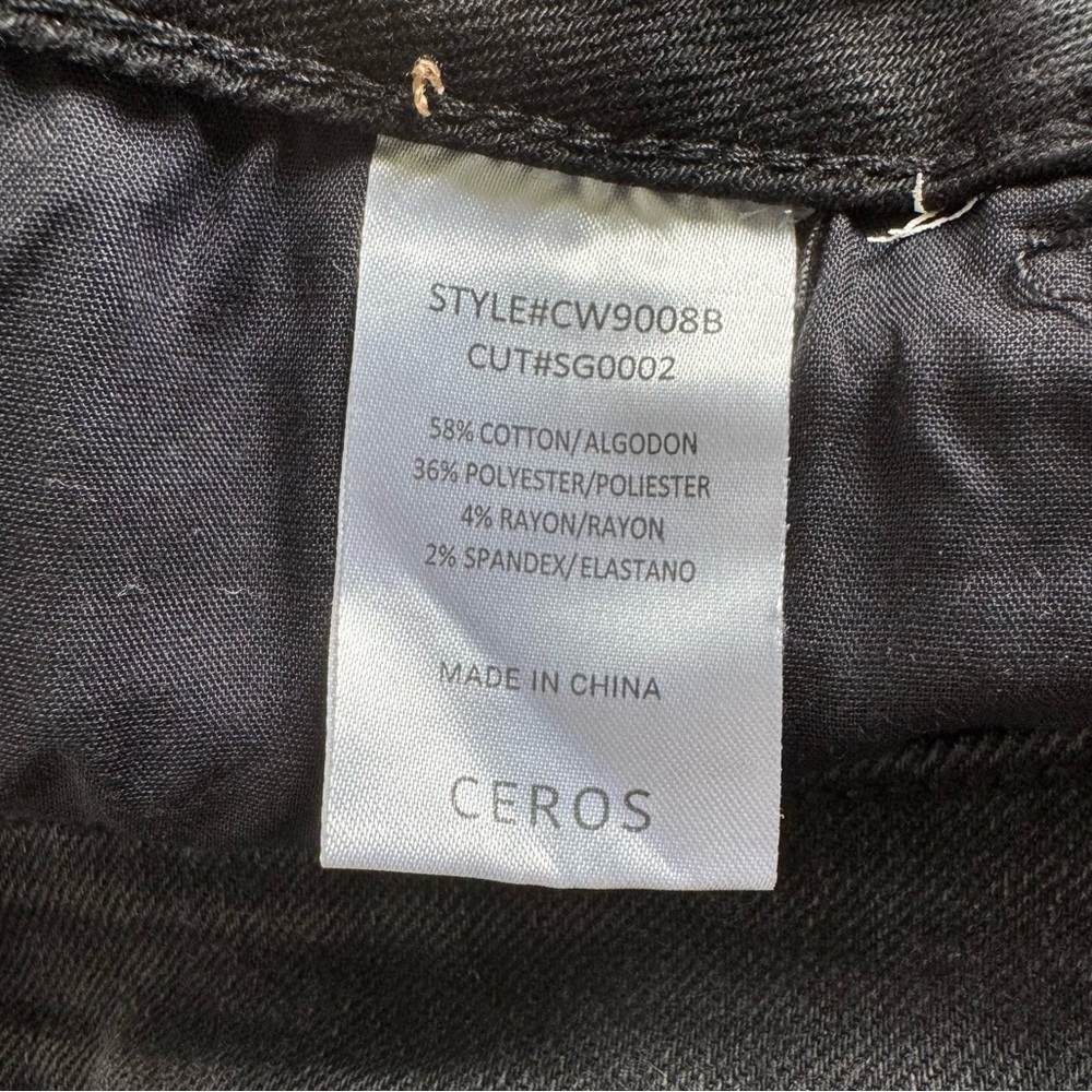 Piper and Scoot The Jack Wide Leg Distressed Jeans in Black. NWT! Size: 27 - Picture 5 of 10
